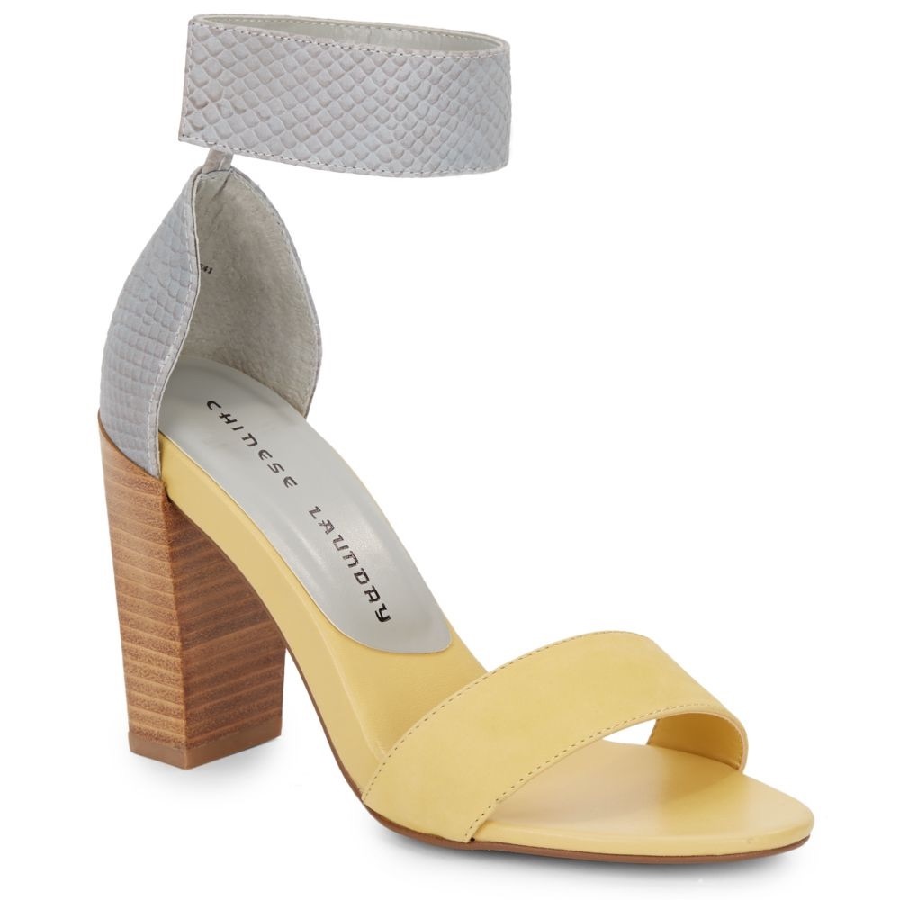 Chinese Laundry color block sandal heels
